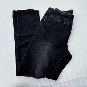 Soft Surroundings pull on stretchy straight leg women’s jeans Black